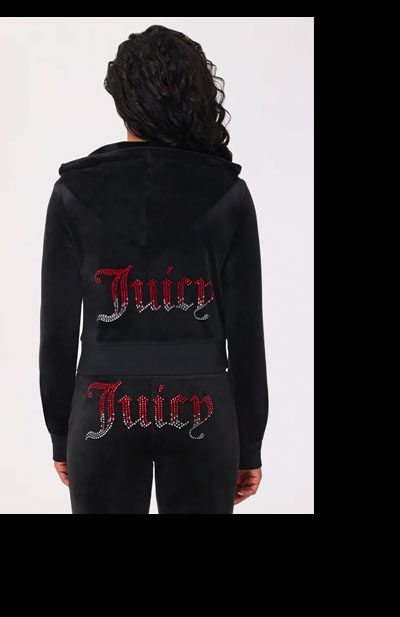 Ombre Big Bling Velour Hoodie
