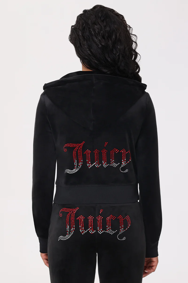 Image of Ombre Big Bling Velour Hoodie