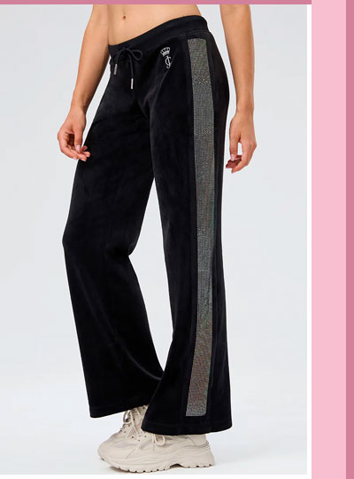 30th Birthday Side Ombre Bling Wide Leg Pants
