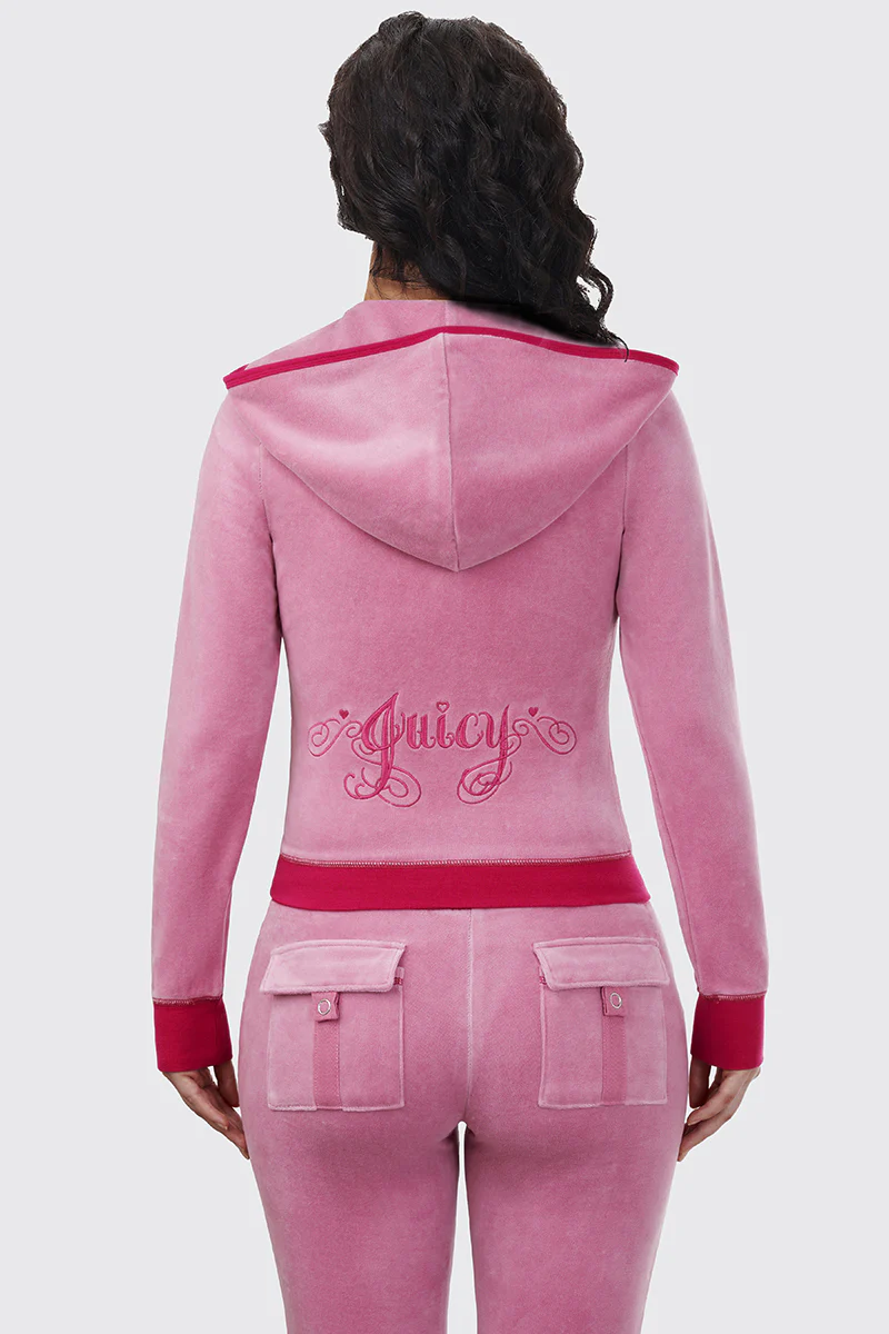 Image of Sweetheart Cotton Velour Hoodie