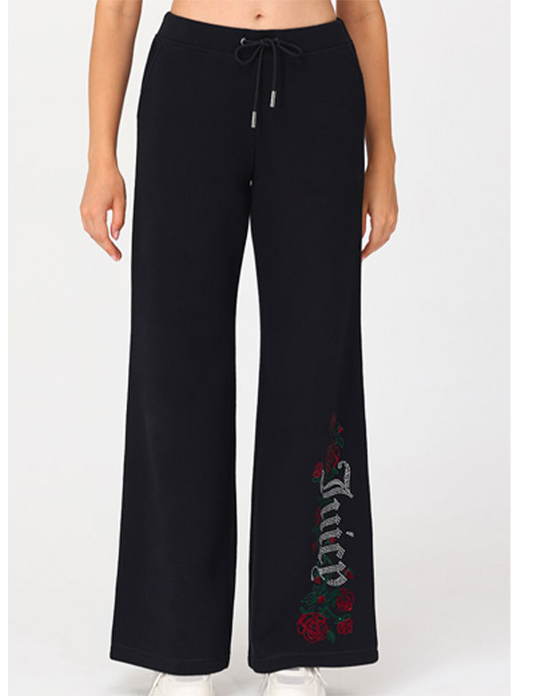 Roses Wide Leg Track Pants