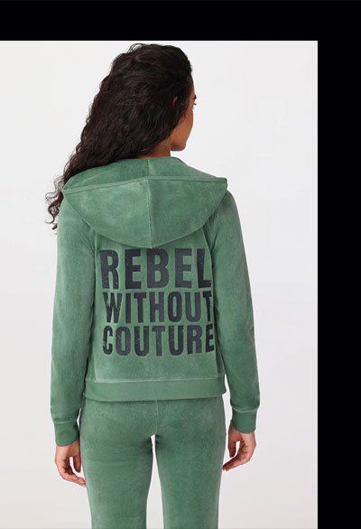 Rebel Without Couture Heritage Cotton Velour Hoodie