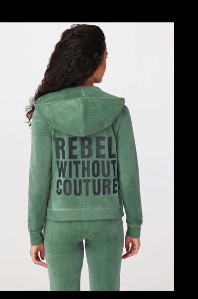 Rebel Without Couture Heritage Cotton Velour Hoodie