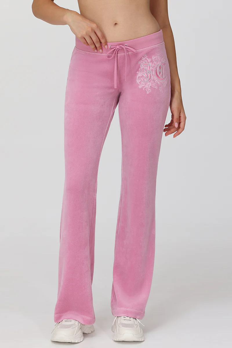 Image of Monogram Heritage Cotton Velour Track Pants