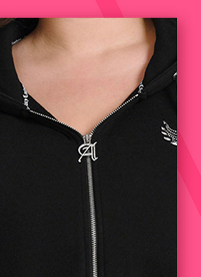Angel Couture Cropped Fleece Hoodie