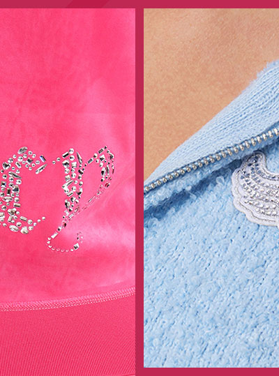 Angel Couture Big Bling Velour Hoodie