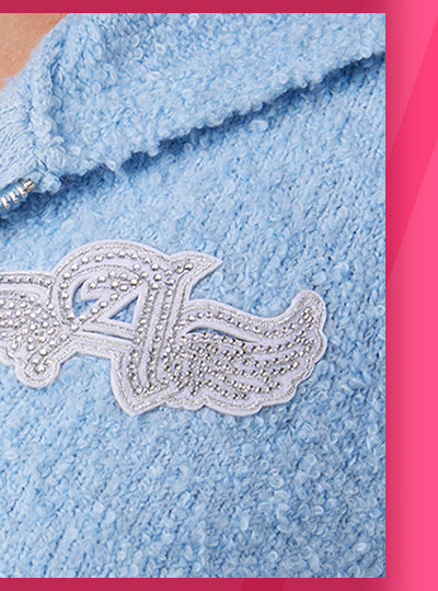 Angel Couture Big Bling Velour Hoodie