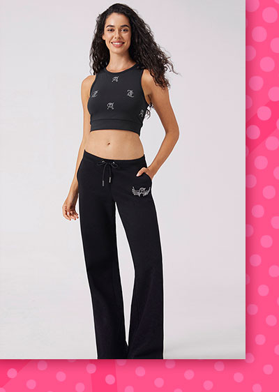 Angel Couture Wide Leg Fleece Pants