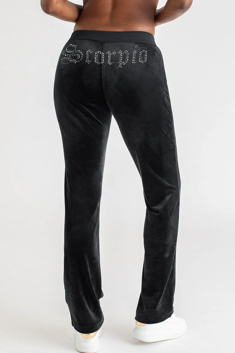 Image of Scorpio Customizable Big Bling Velour Track Pants