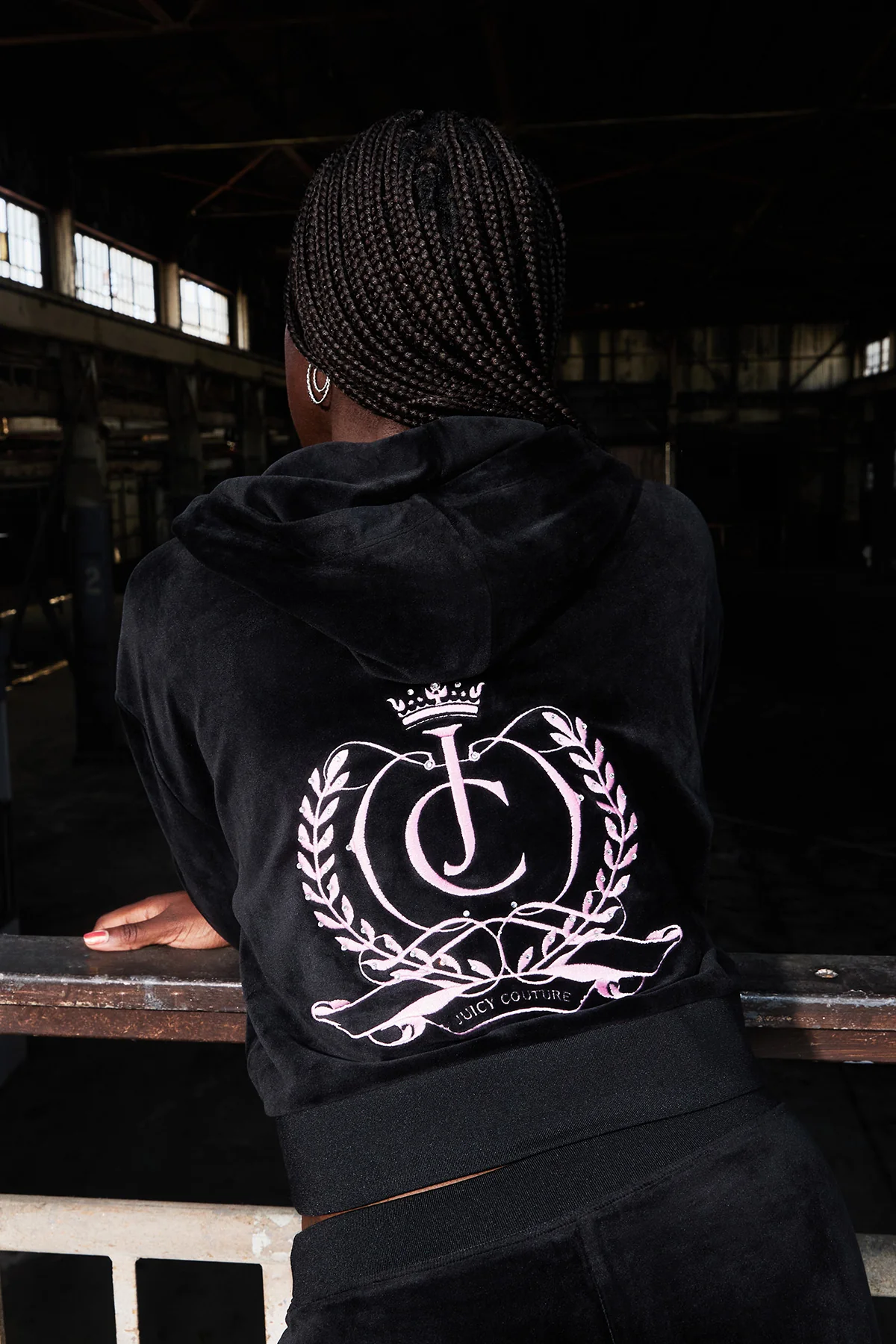 Image of Relaxed Velour Zip Hoodie