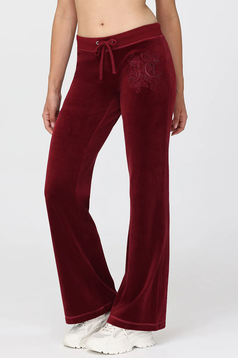 Image of Monogram Heritage Cotton Velour Track Pants