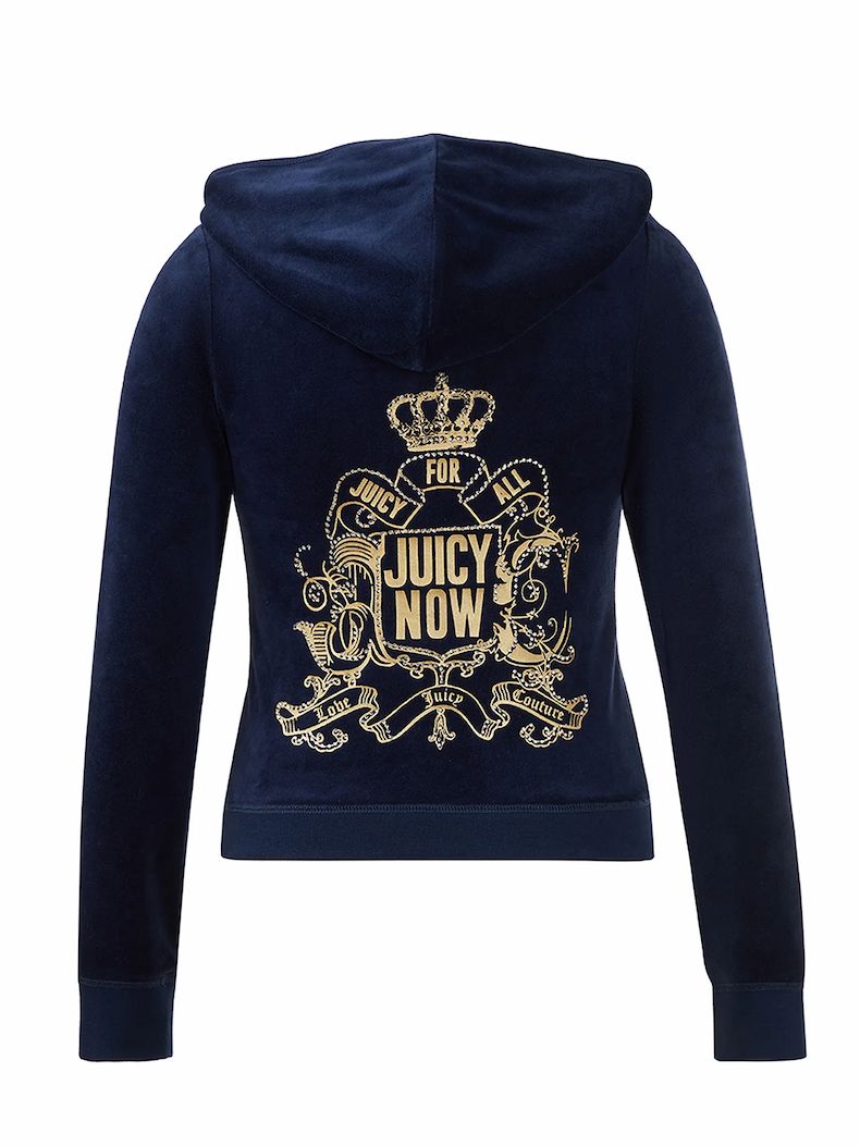  Juicy for All Heritage Cotton Velour Hoodie –&nbsp;Regal Blue 
