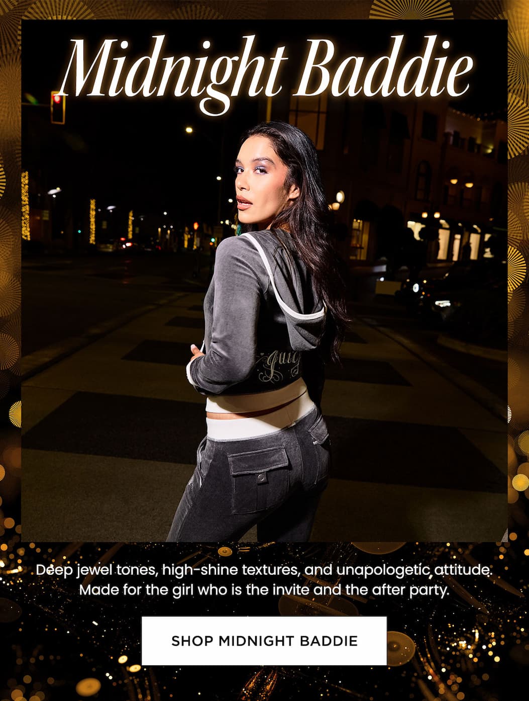 Midnight Baddie | Deep jewel tones, high-shine textures, and unapologetic attitude. Made for the girl who is the invite and the after party. | Shop Midnight Baddie 