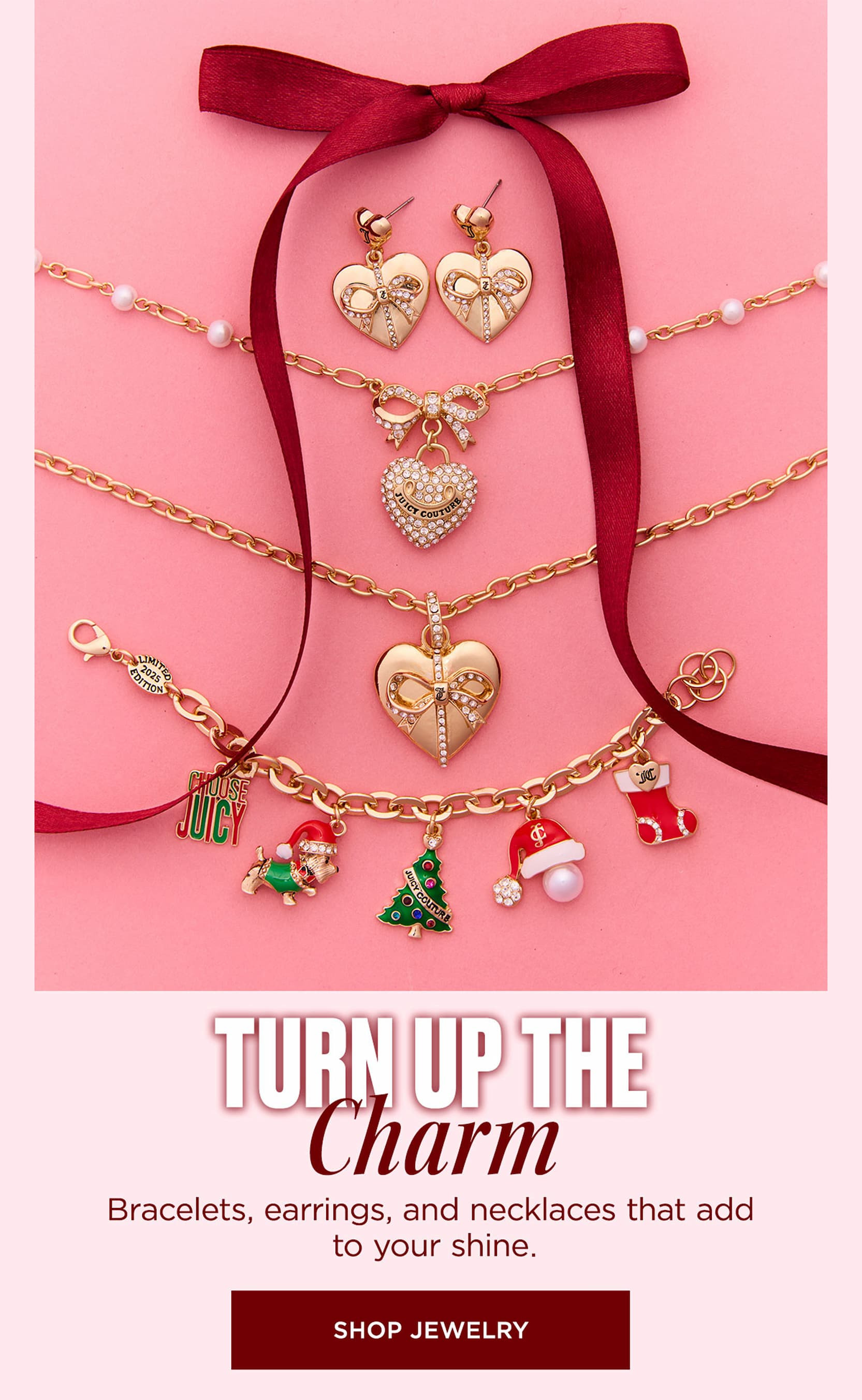Turn Up the Charm: Bracelets, earrings, and necklaces that add to your shine. | Shop Jewelry 