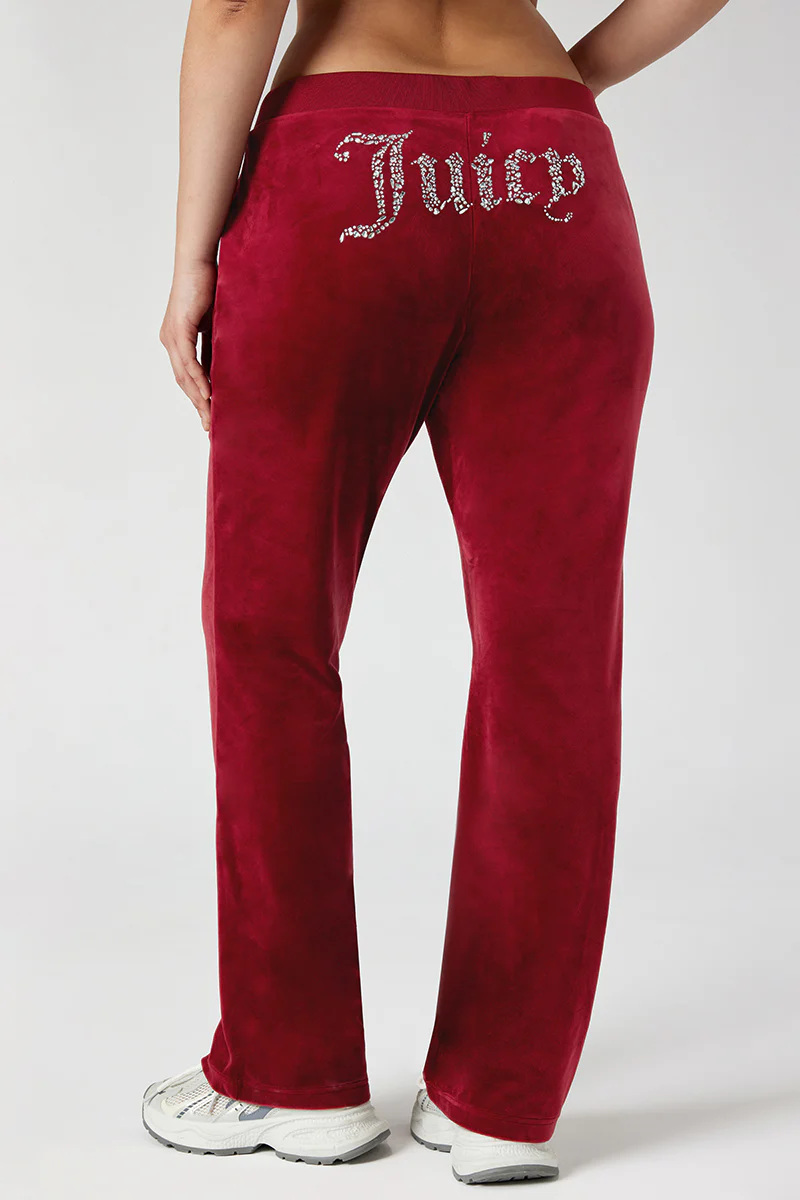 Image of Plus-Size Mixed Crystals Velour Track Pants