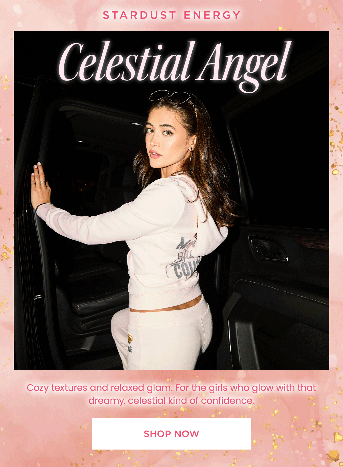Celestial Angel | Cozy textures and relaxed glam. For the girls who glow with that kind of dreamy, celestial kind of confidence. [Shop Now] 