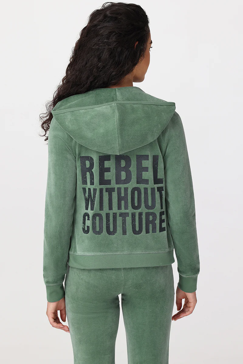 Image of Rebel Without Couture Heritage Cotton Velour Hoodie