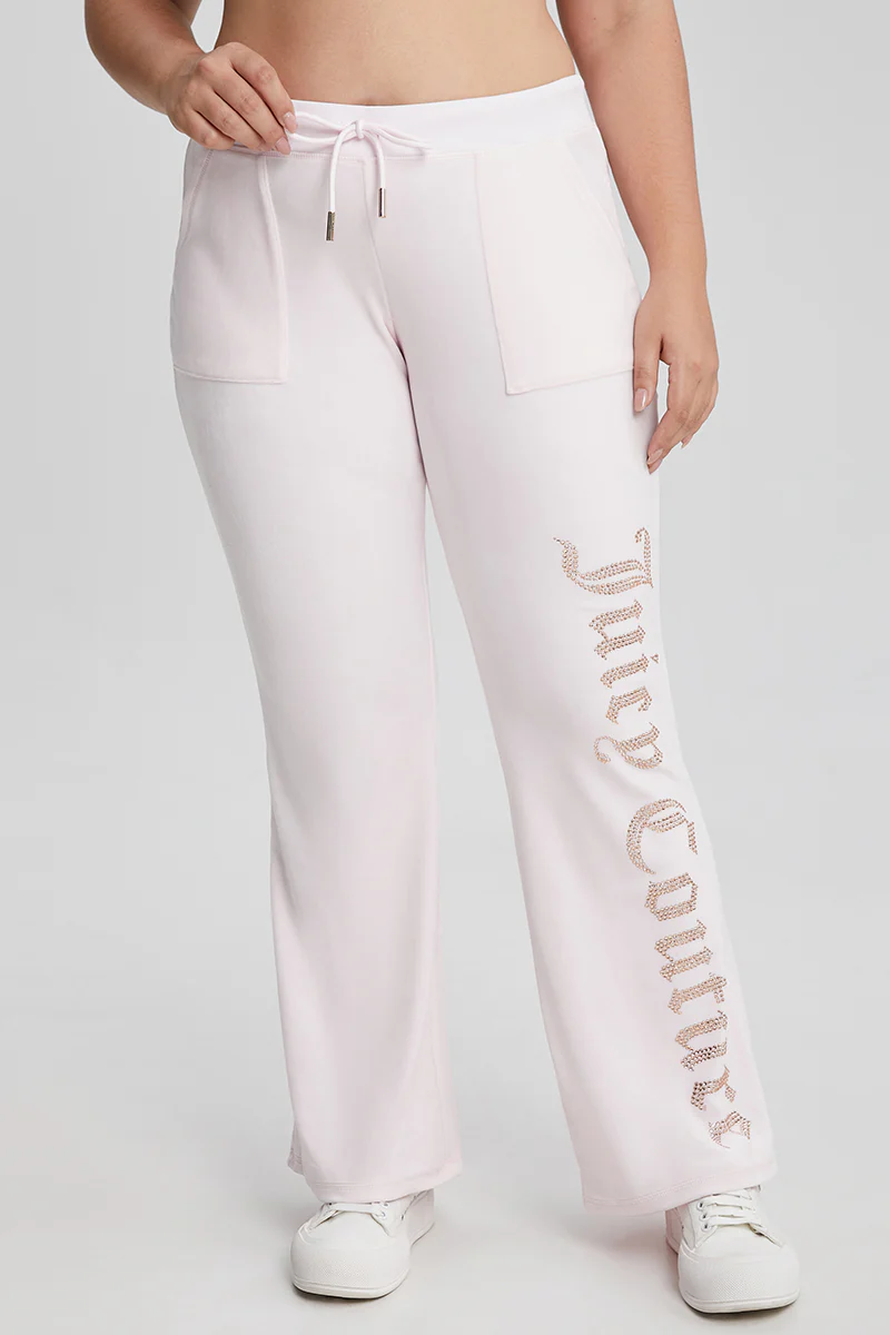 Image of Plus-Size 30th Birthday Big Bling Snap Pocket Velour Pants