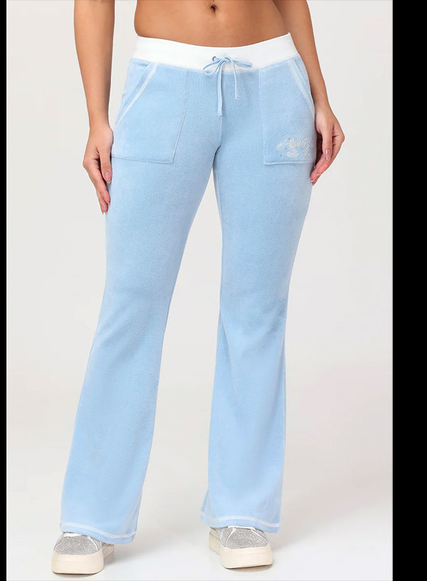 Sweetheart Cotton Velour Track Pants – Frosted