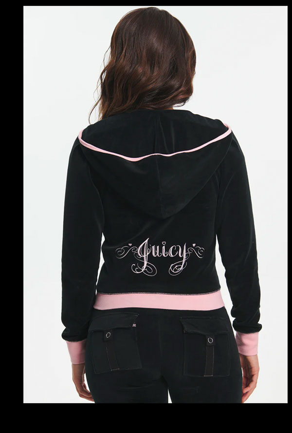 Sweetheart Cotton Velour Hoodie – Liquorice