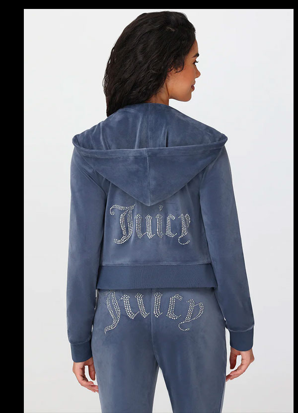 OG Big Bling Velour Hoodie – Vintage Indigo
