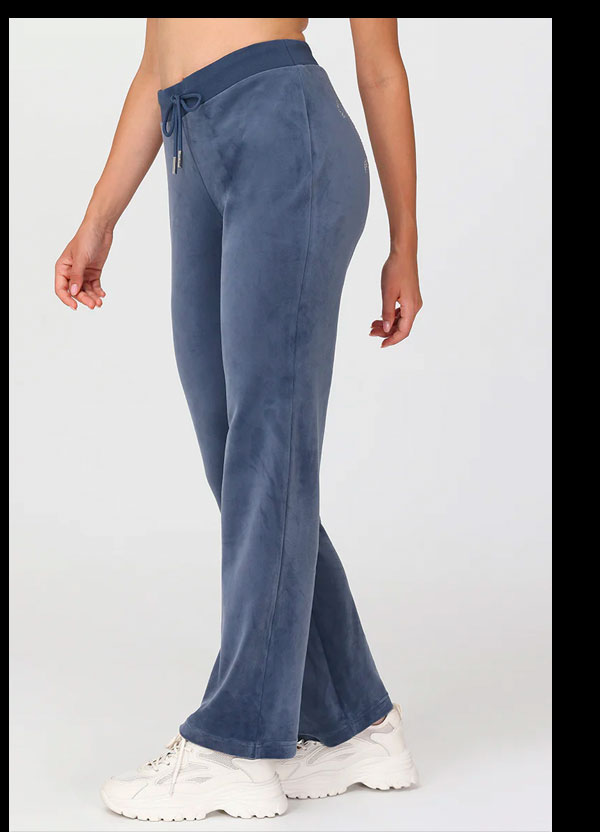 OG Big Bling Velour Track Pants  – Vintage Indigo