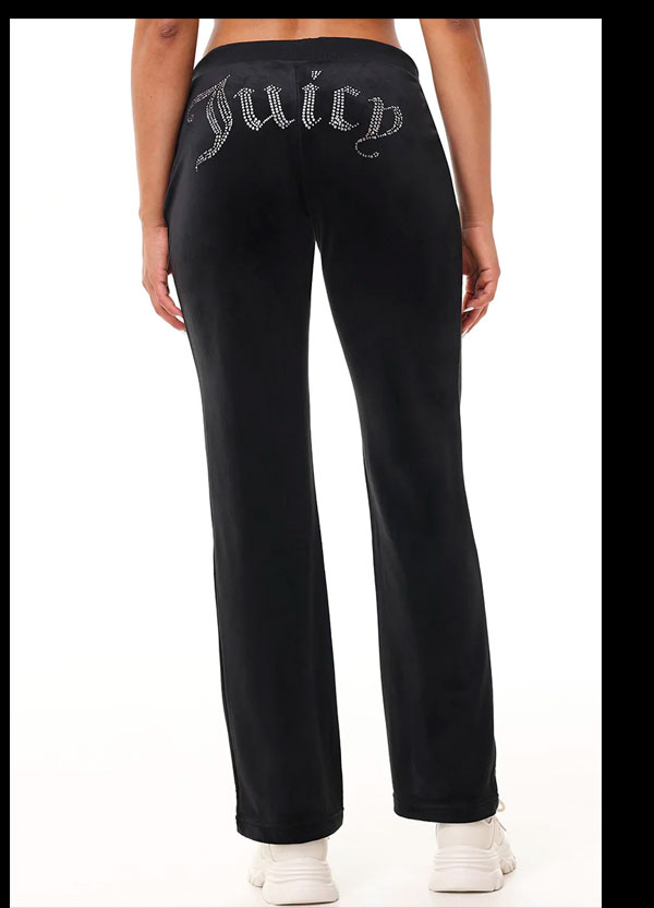 OG Big Bling Velour Track Pants  – Liquorice