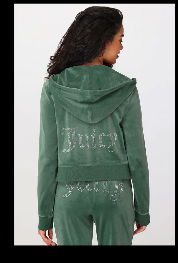 OG Big Bling Velour Hoodie – Dark Forest