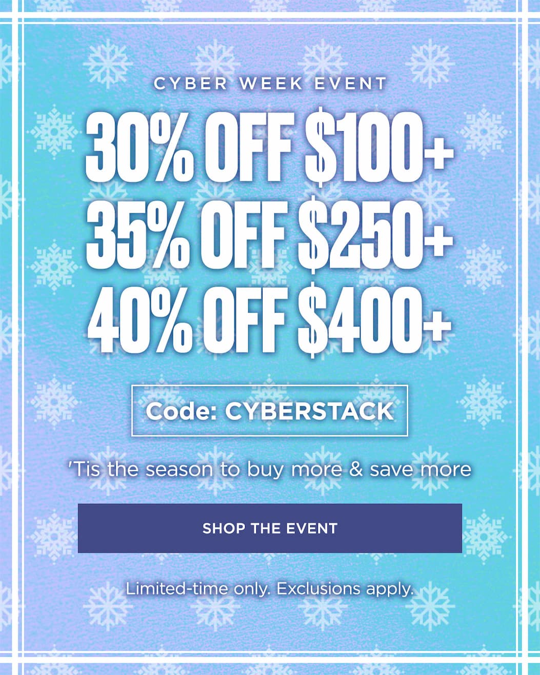 Cyber Week Event: Get Up to 40% Off Sitewide with Code: CYBERSTACK [Shop the Event]