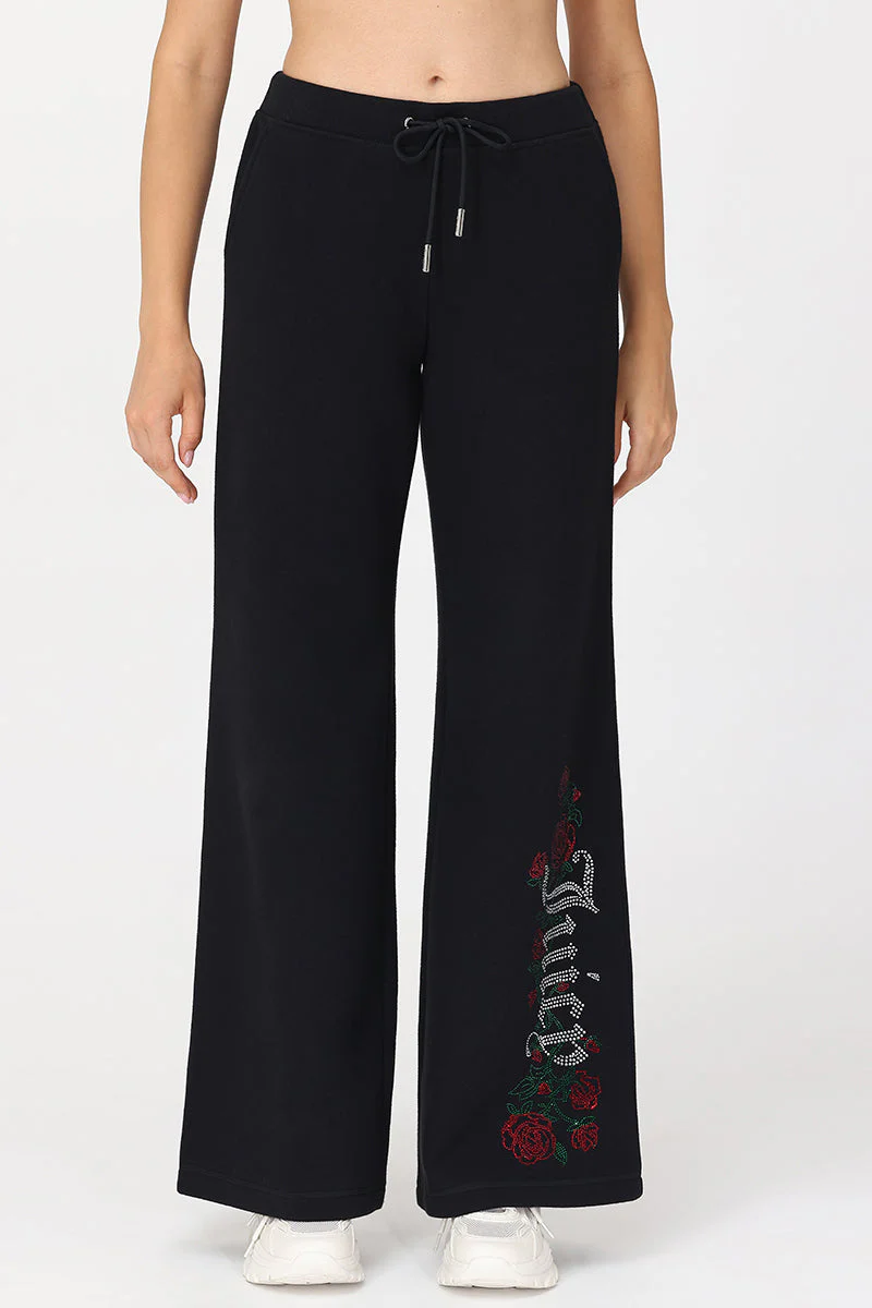 Image of Roses Wide Leg Track Pants
