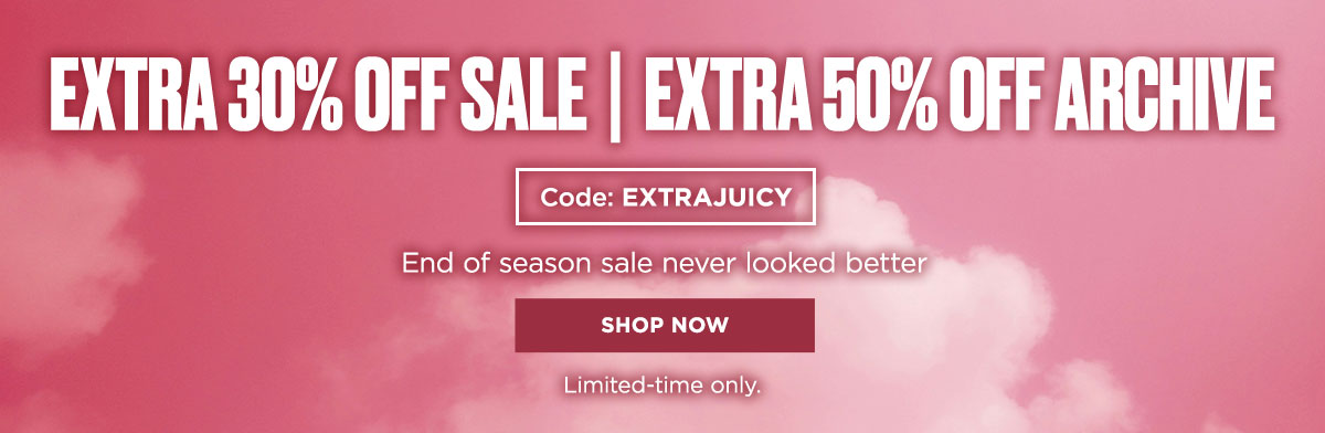 Extra 30% Off Sale and Extra 50% Off Archive
