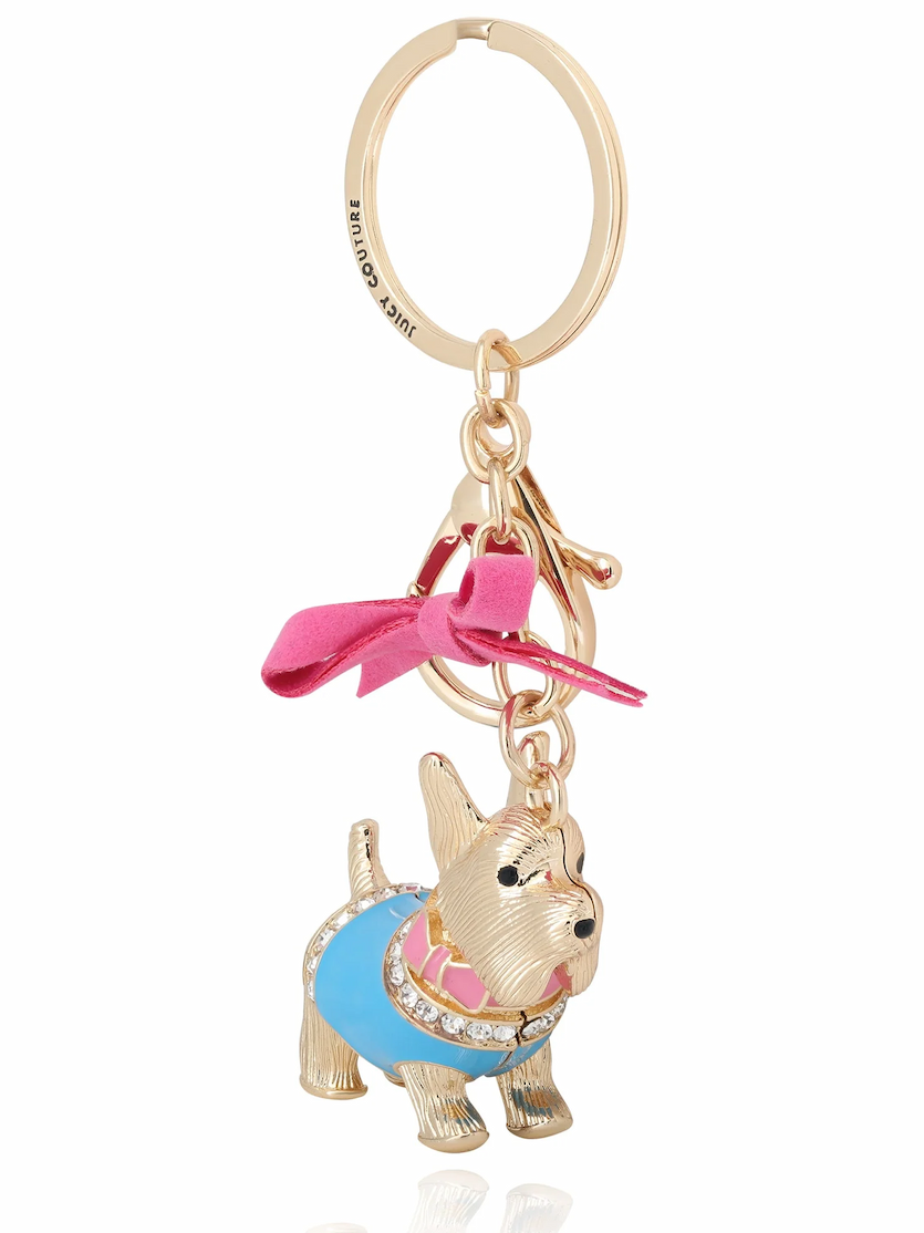 Crystal Scottie Dog Keychain Bag Charm