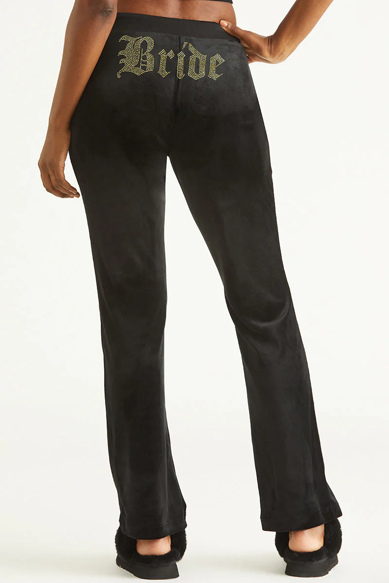 Image of Bride Customizable Big Bling Velour Track Pants