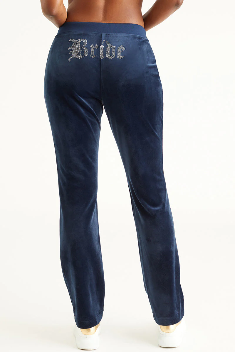 Image of Bride Customizable Big Bling Velour Track Pants