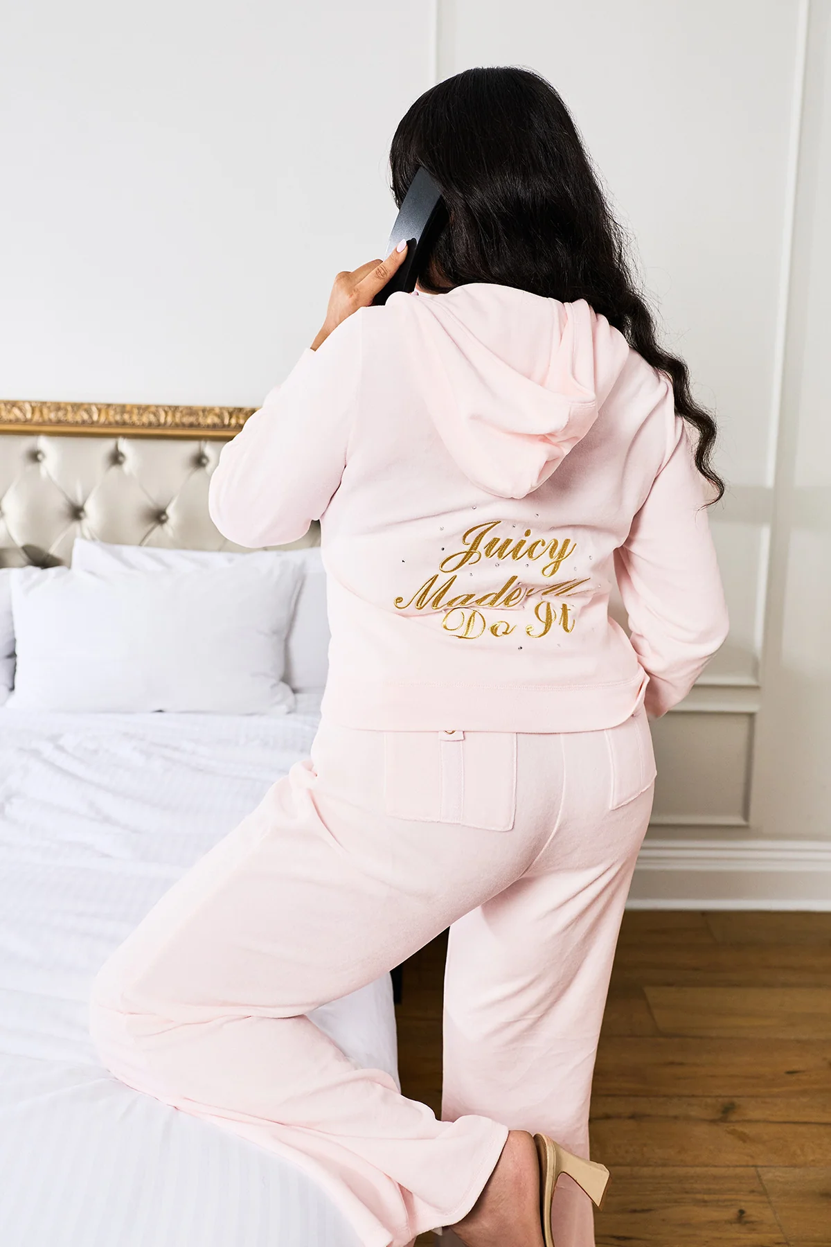 Image of Plus-Size Made Me Do It Cotton Velour Hoodie