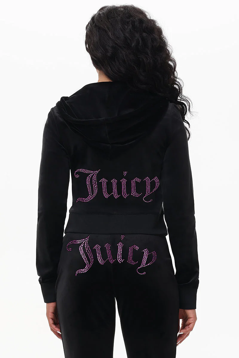 Image of Technicolor Customizable Big Bling Velour Hoodie