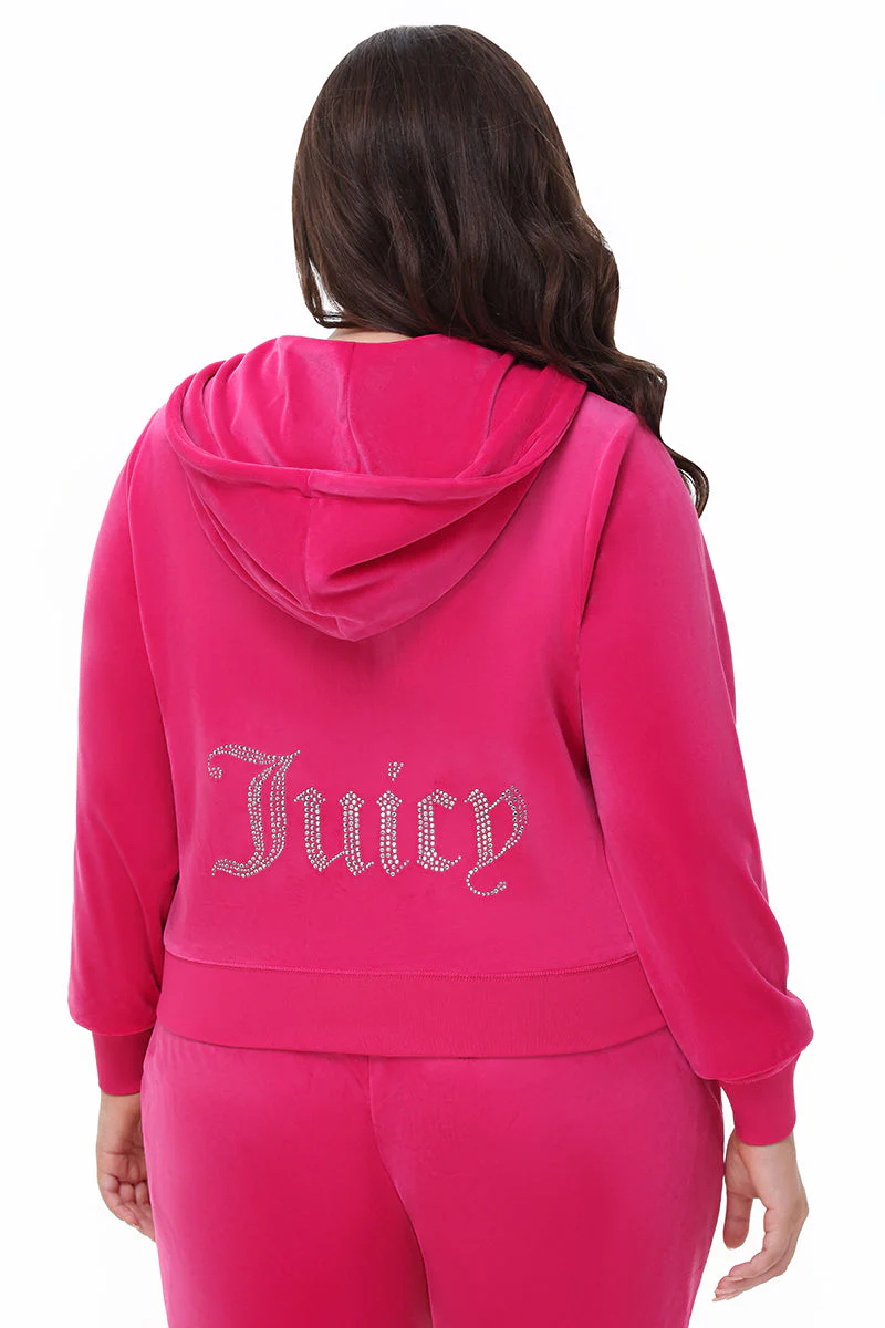 Image of Plus-Size OG Big Bling Velour Hoodie