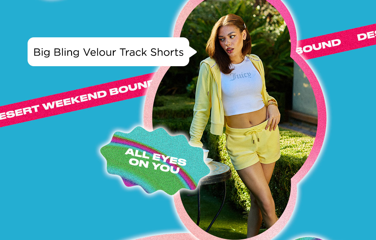 Big Bling Velour Track Shorts