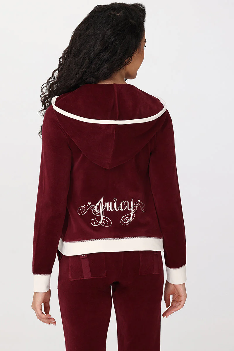 Image of Sweetheart Cotton Velour Hoodie