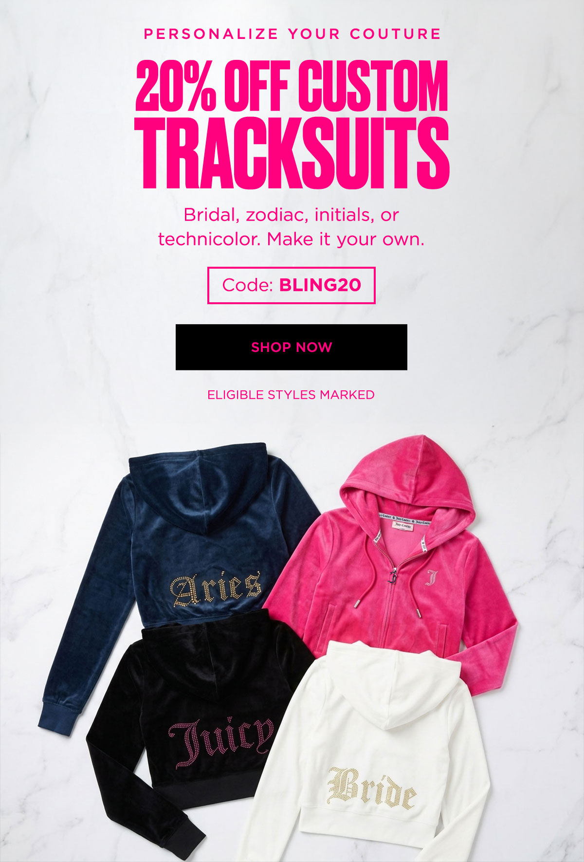 20% Off Custom Tracksuits with Code: BLING20 [Shop Now]