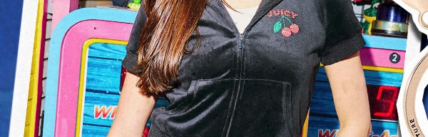 Cherry Bling Velour Hoodie