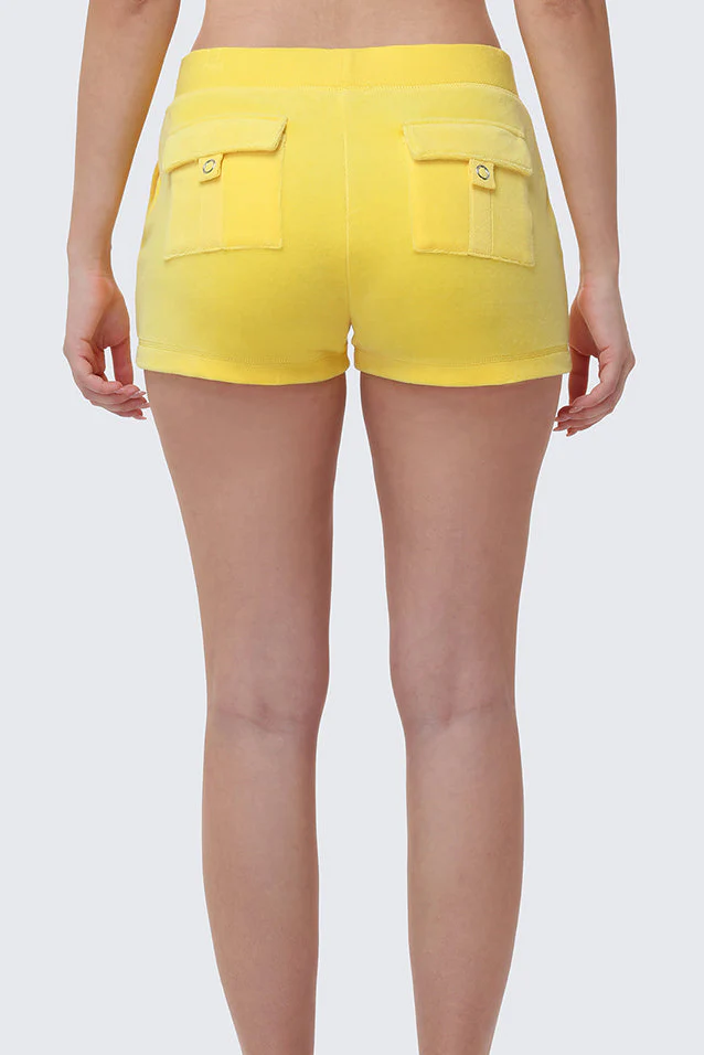 Image of Heritage Cotton Velour Embroidered Shorts