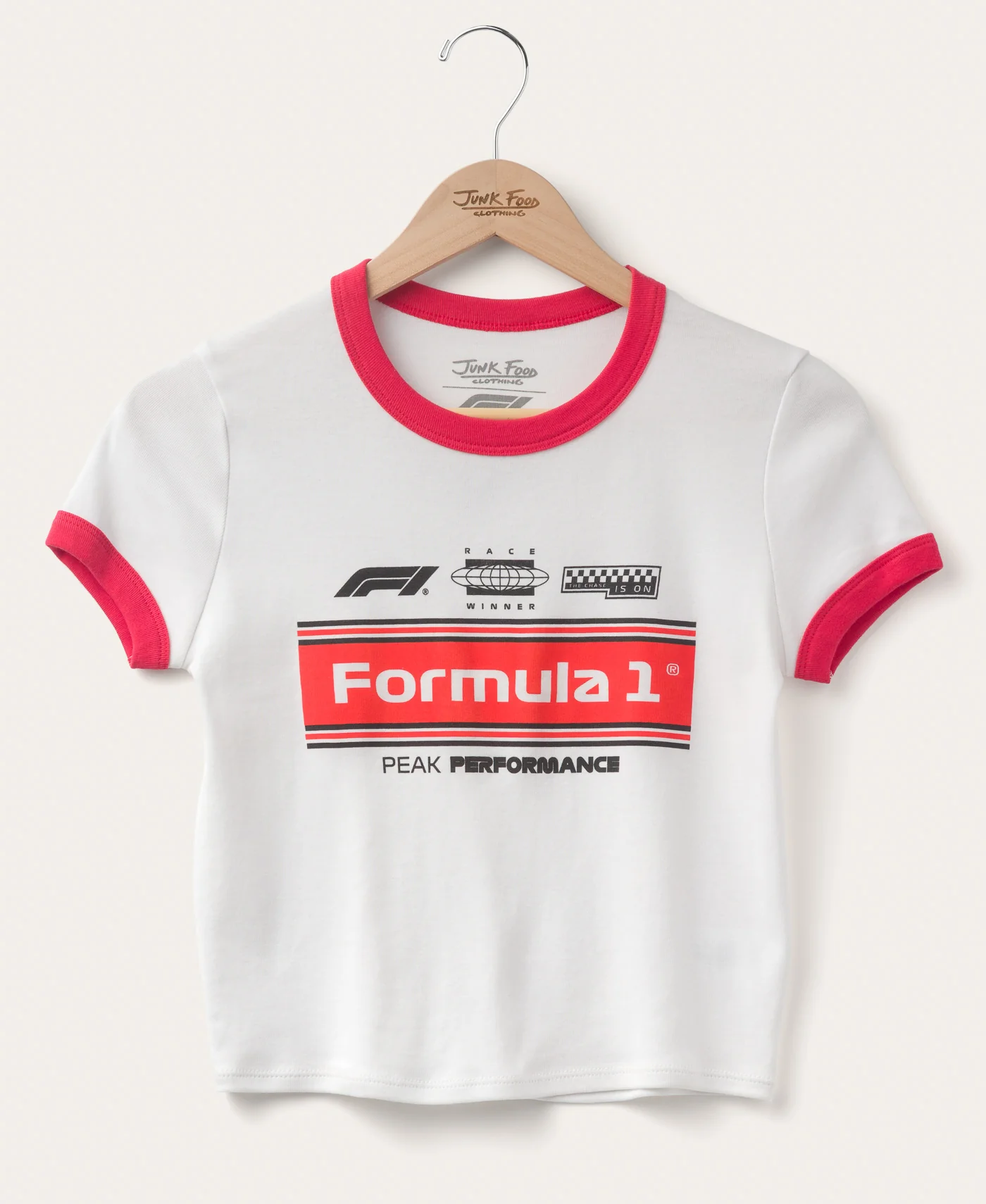 Image of Women's F1 Stripe Ringer Baby Tee