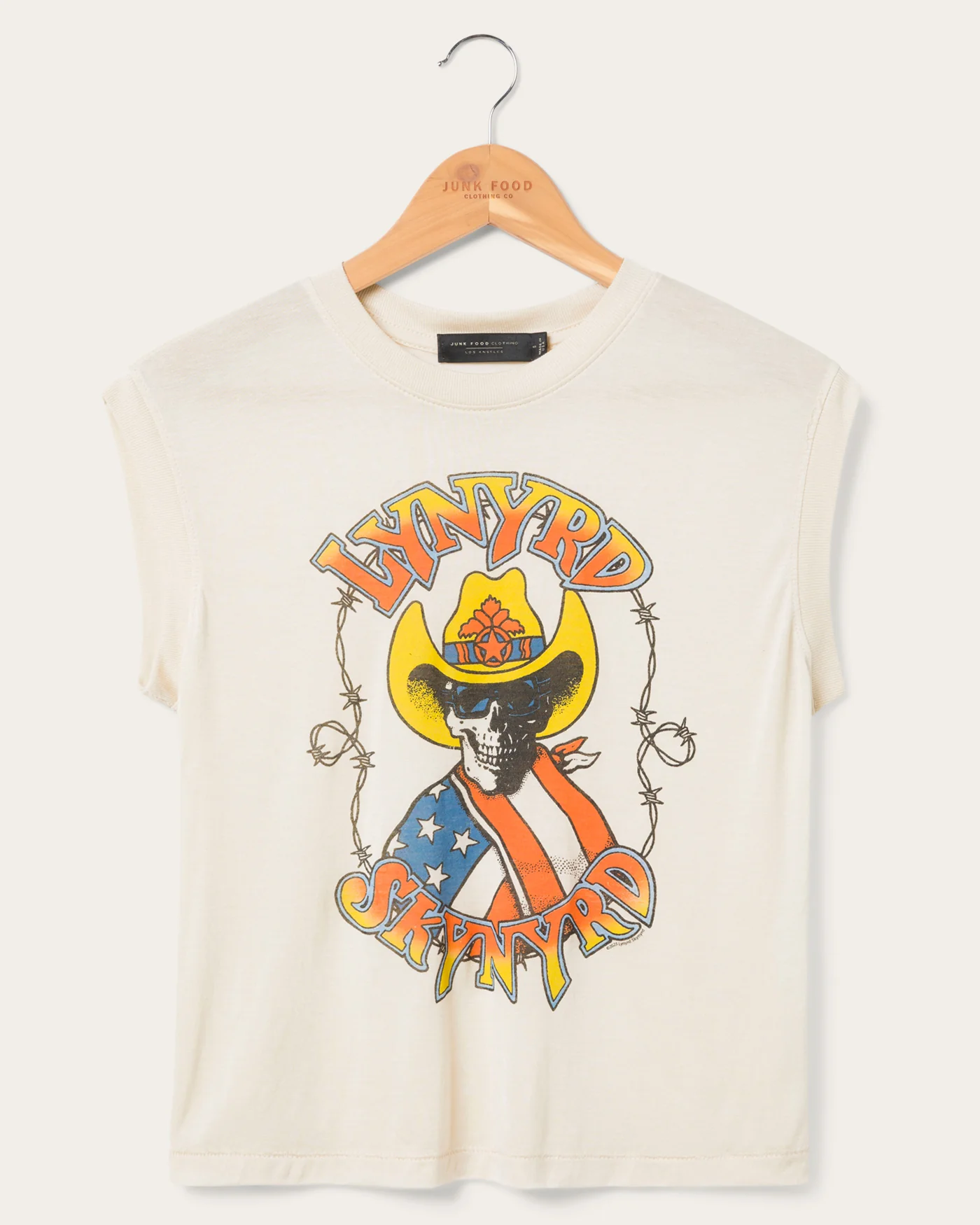 Image of Women's Lynyrd Skynyrd Skull Cowboy Vintage Tissue Tank