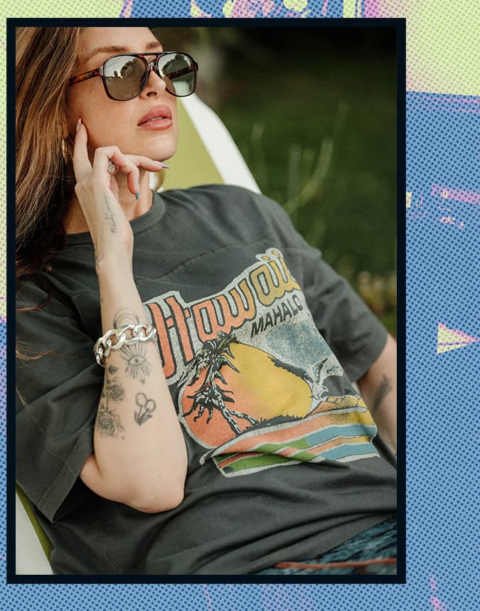 Hawaii Mahalo Jersey Tee