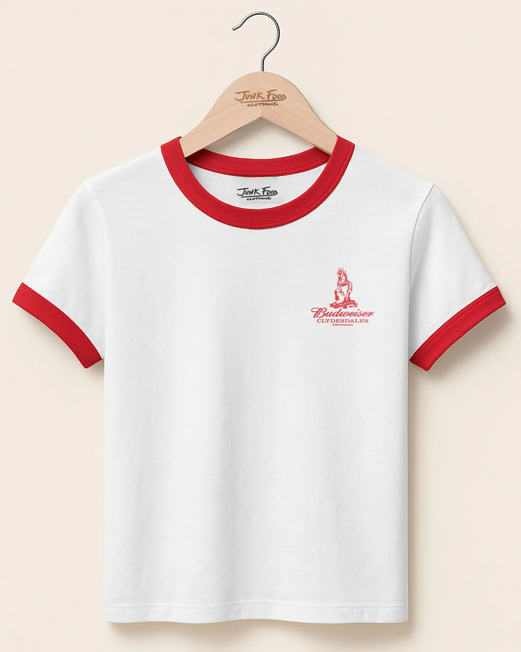 Image of Women's Budweiser Clydesdales Ringer Baby Tee