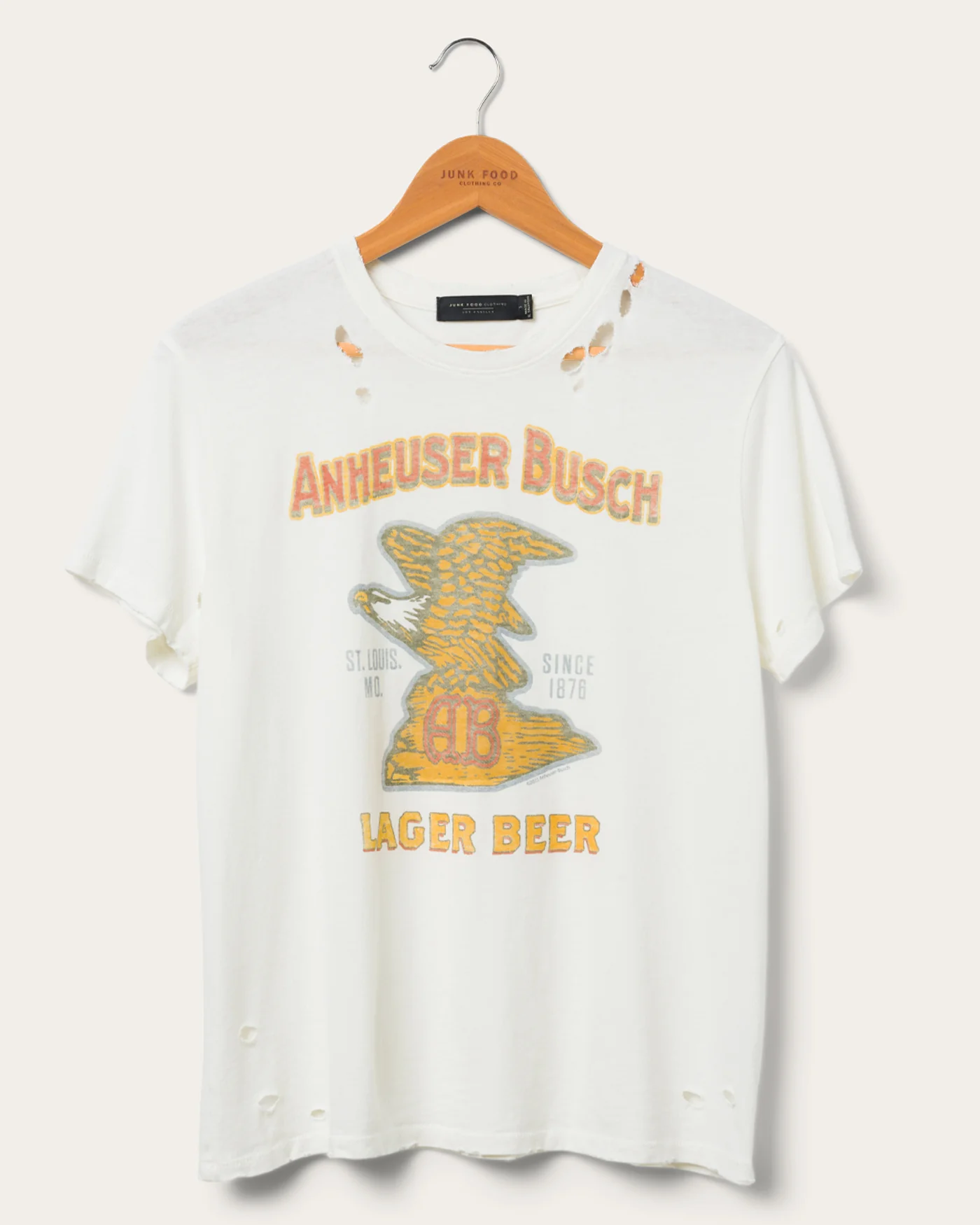 Image of Women's Budweiser AB Eagle Vintage Destroy Tee