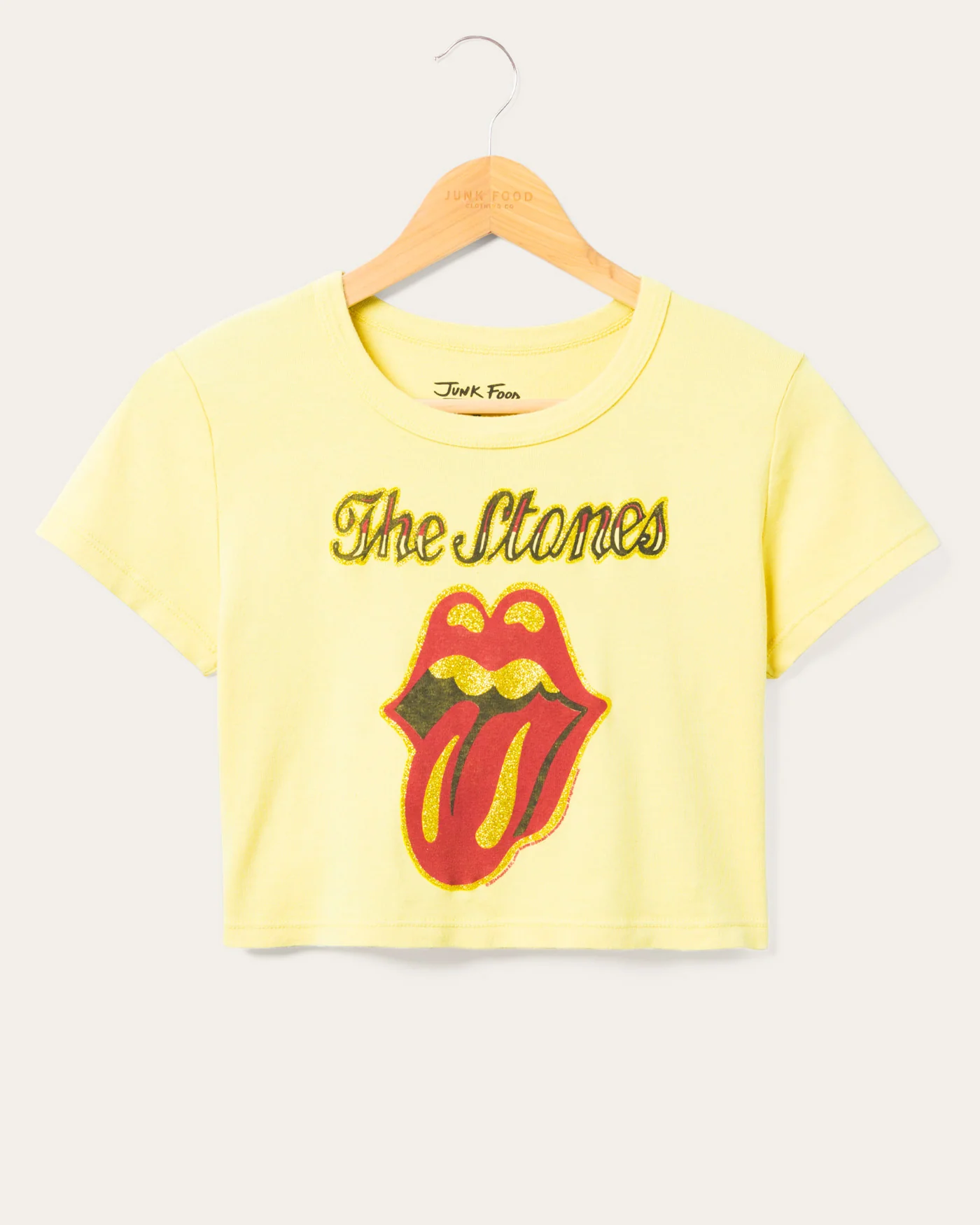 Image of Women's The Rolling Stones Glitter Baby Tee