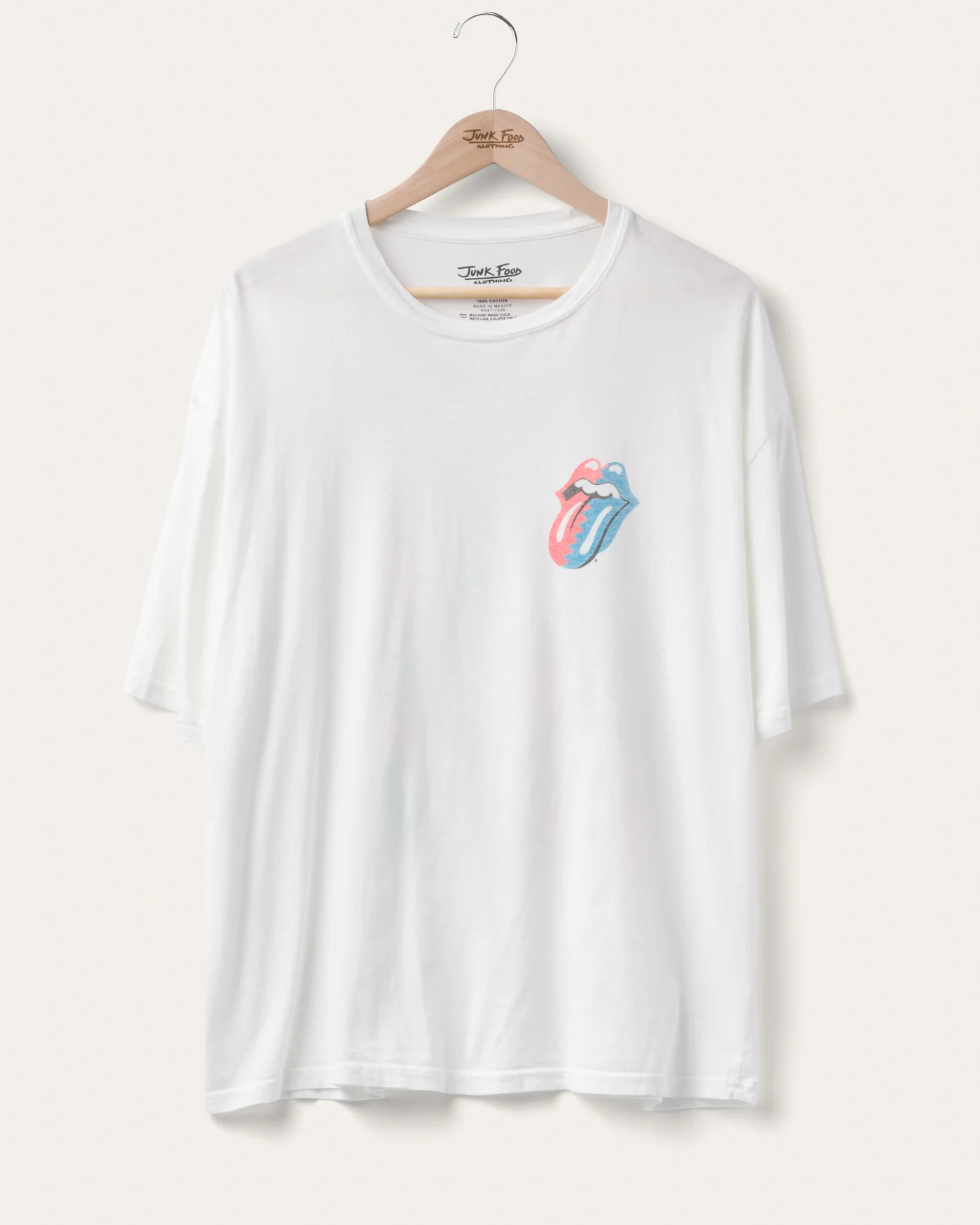 Image of Rolling Stones Checkered Hot Lips Oversized Tee