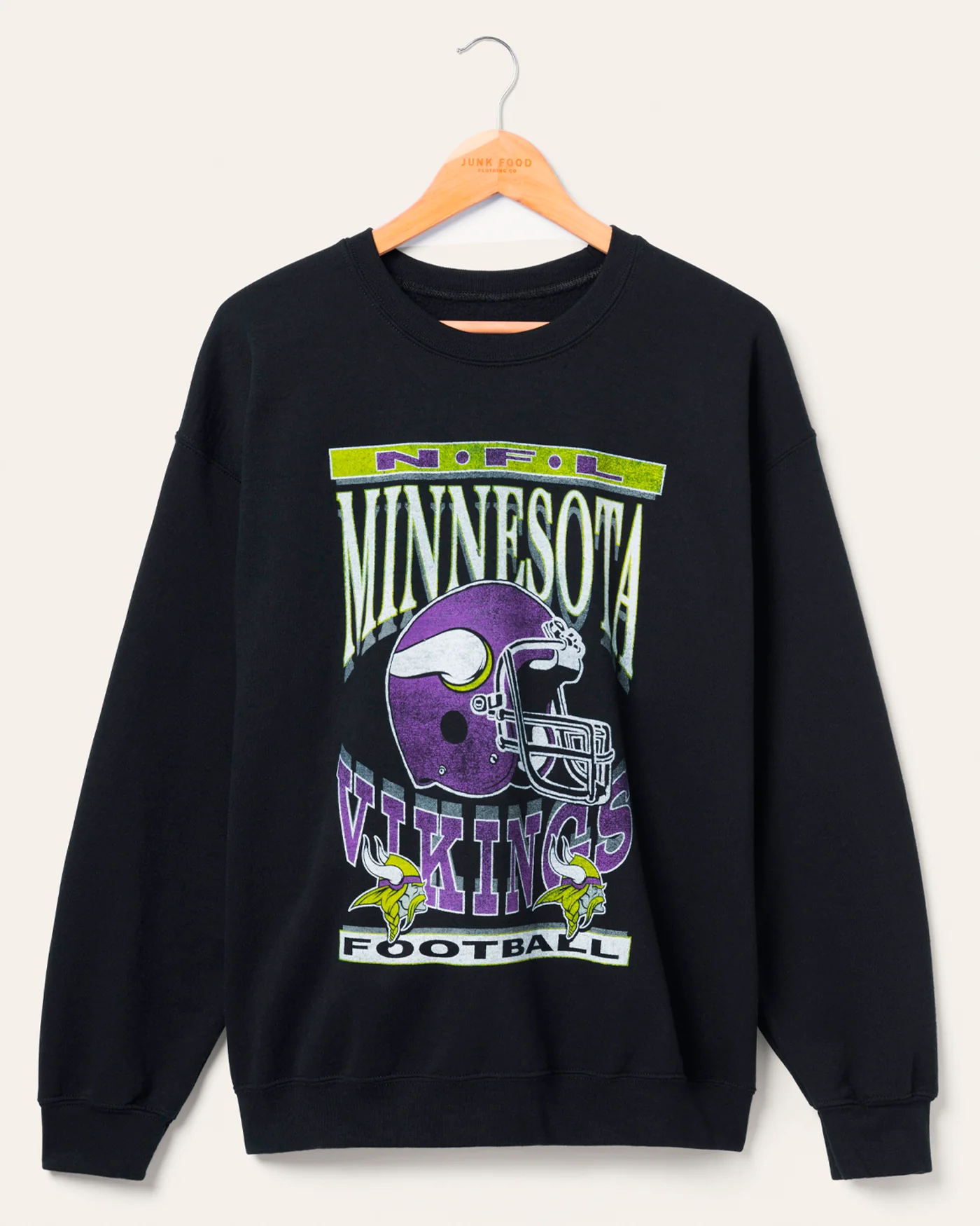 Image of Minnesota Viking Helmet Flea Market Crew Fleece